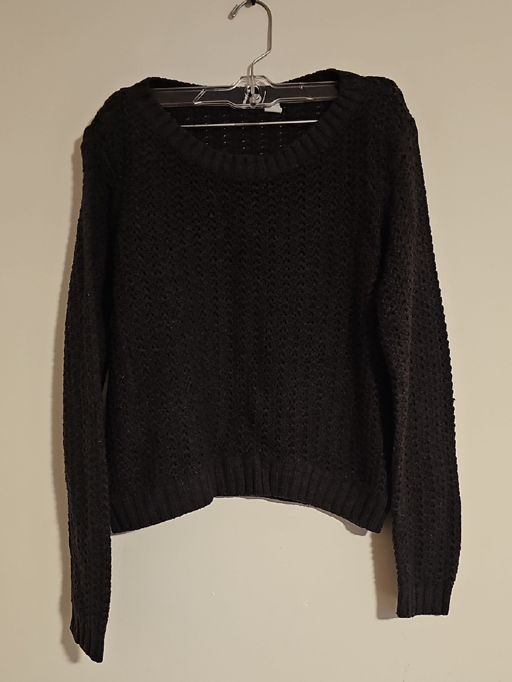 Roxy Black Crewneck Knit Sweater